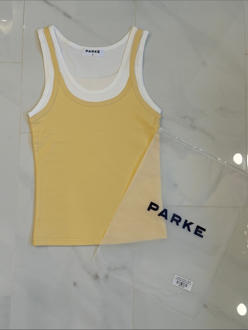 PARKE New Sold Out Double Layer Tank Top Peel Summerland Small